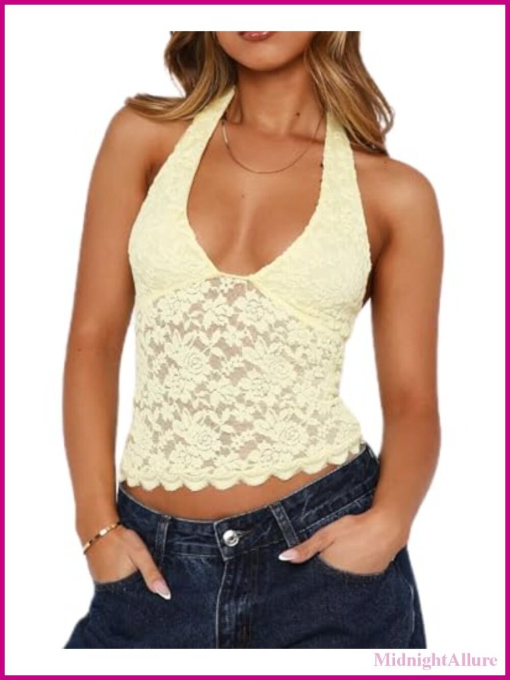 Sheer Lace Spaghetti Strap Camisole Crop Top Y2K Sexy Going Out S M L